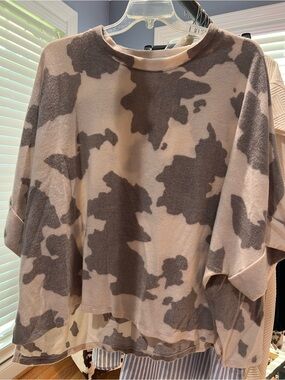 Adrienne Grey and Taupe Top